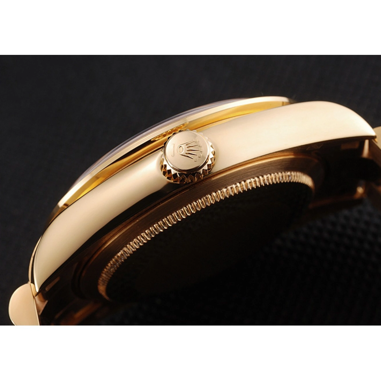 Aaa replica watch Swiss Day Pave Rolex And Case Bezel Gold Bracelet Diamond Date Dial And 0814